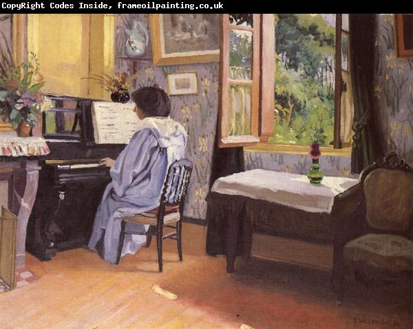 Felix Vallotton Woman at the Piano